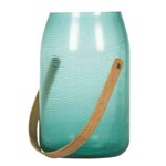Assistência Técnica e Garantia do produto Vaso Maragogi em Vidro com Alça de Bambu 24Cm Verde - 22767