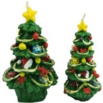 Assistência Técnica e Garantia do produto Velas Árvore de Natal Christmas Traditions 14,5cm e 12,5cm 2 Peças - Coloridas