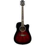 Assistência Técnica e Garantia do produto Violão Eletroacústico Dreadnought Folk Cutaway Aço Gf-1d Ceq Brown Red Burst Giannini