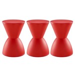 Assistência Técnica e Garantia do produto 3 X Banquetas Tub - Prince - Vermelho